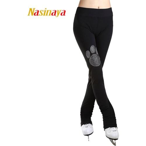 Customized Figure Skating pants long trousers for Girl Women Training Competition Patinaje Ice Skating Warm Fleece Gymnastics 12