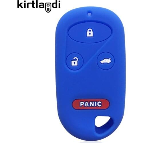 Silicone Car Key Cover Case for Honda Civic EP3 CRV S2000 Prelude Accord Alarm 4 Button Key Holder Keychain Shell Remote Key Fob