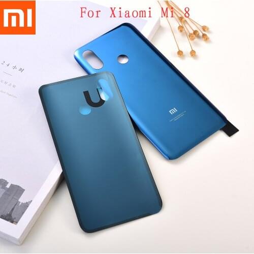 Xiaomi Mi 8 3D Glass Back Cover Door Housing Case Replacement Case Repair Panel For Xiaomi Mi 8 Back Battery Cover With Adhesive