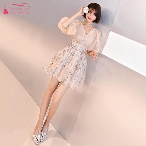 V-neck Women Dresses TANYA BRIDAL China