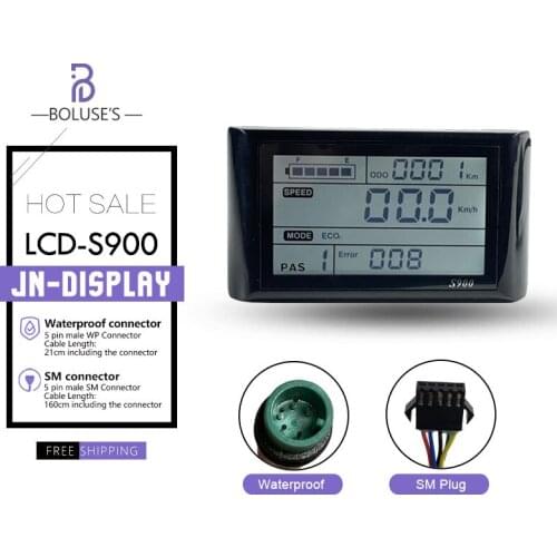 Spare Parts For Bicycle JN Display LCD S900 Suitable For JN Intelligent Controller 36V48V Electric Bicycle Electric Scooter
