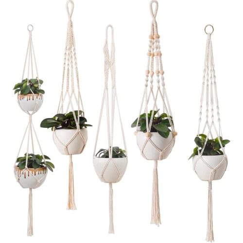 Hot sales 100% handmade macrame plant hanger flower /pot hanger for wall decoration countyard garden