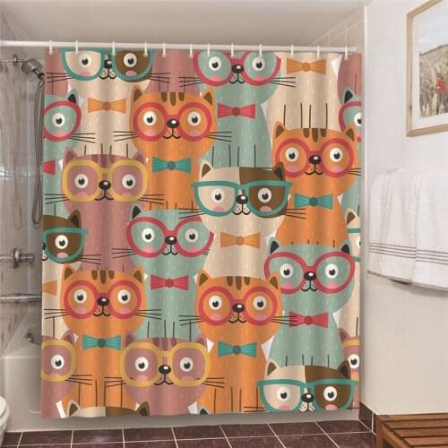 Dinosaur Animals Alpaca Shower Curtain Cartoon Printing For Bathroom Kids Room Decoration Waterproof Blackout Curtains 150x180cm