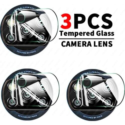 3PCS Tempered Glass for Xiaomi Poco X3 NFC Camera Screen Protector Pocophone F3 M3 X F 3 X3 PRO Lens Glas Pocco Poko X3NFC X3Pro