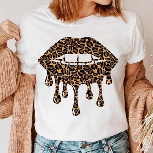 Women Graphic Leopard New Style Trend 90s Top Print Clothing 90s T Shirt Female Tee Ladies Short Sleeve Cartoon T-shirt