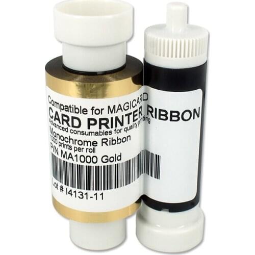 Printer 1000 prints Gold Ribbon For Magicard Pronto Enduro3E Rio Pro Compatible For Magicard MA1000K Card Printer Ribbon