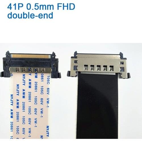 10Pcs 41Pin 4K FFC FPC 60HZ flexible flat cable V-by-One HD screen LVDS cable 41P double head 0.5MM pitch with shield