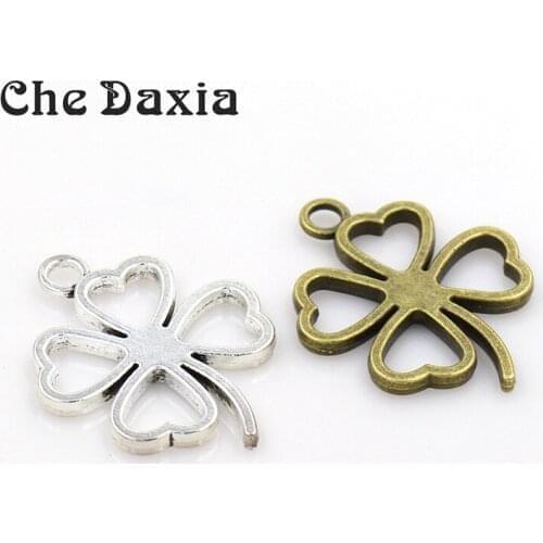 38*48mm Fashion vintage big Four-leaf clover alloy pendant For DIY Jewelry necklace Accessories