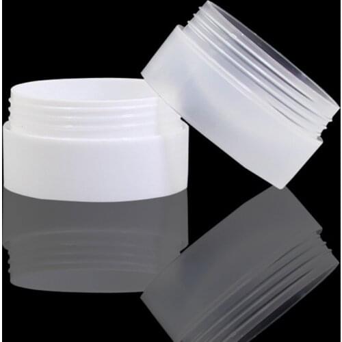 50 Pcs/Lot Plastic Empty Jars for Cosmetic PP White Clear Cream Jars 3g 5g 10g 30g 50g 100g Makeup Containers