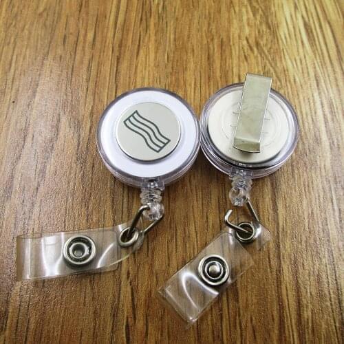 Bacon ID Badge Reel for Docter Nurse Teacher Student retractable recoil id badge holder work fun