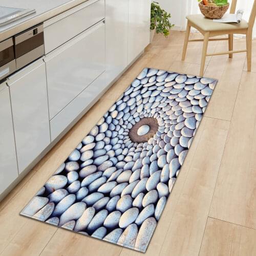 Stones Entrance Door Mat Flannel Kitchen Carpet Mats Soft Doormats Rugs for Living Room Bedroom Bathroom Kitchen