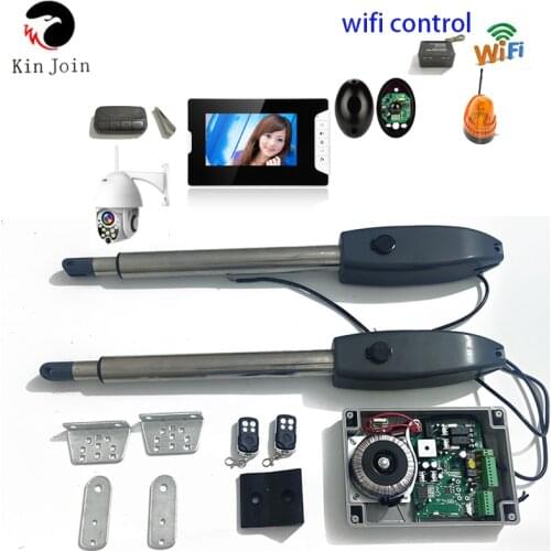 KinJoin Electric LIinear Automatic Motor Gate Opener Door Operator Swing gate Opener GSM Openner Metal Access Controller