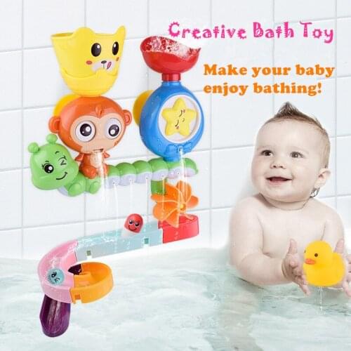 Classic Shower Bath Toy Baby Cartoon Monkey Animal Starfish Sprinkle Toys Bathroom Swimming Bathing Shower Kid Educational Toys