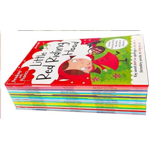 5-12 year Childrens English story bookReading with Phonics picture book help child be reader early education book 20pc/set