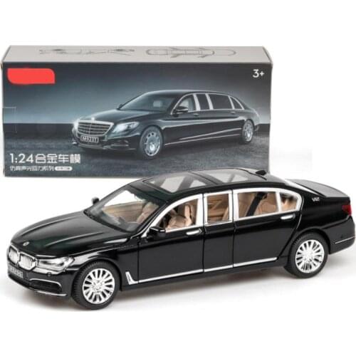 1/24 Diecasts & Toy Vehicles 760LI Car Model Sound&Light Collection Car Toys For Boy Children Gift brinquedos