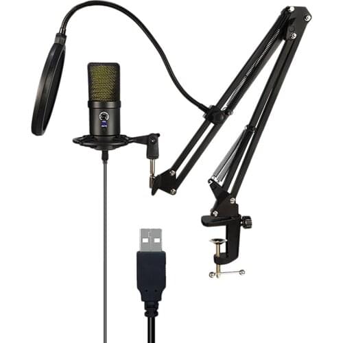 Live Broadcast Mic,RGB Condenser Microphone Kit For Youtube Video Karaoke Gaming Podcasting Recording Microphone