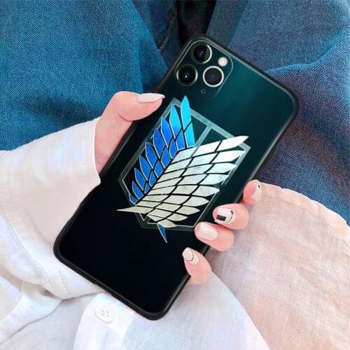 Shingeki no Kyojin Survey Corps anime For iPhone se 6 6s 7 8 plus x xr xs 11 pro max soft silicone phone case cover shell