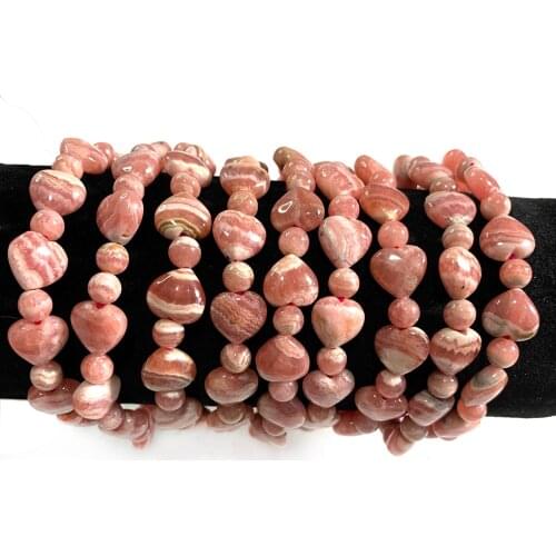 Natural Fashion Ruby Bracelet Ladies Argentine Ruby Elastic Cord Beaded Ladies Single Circle Crystal Jewelry Gift