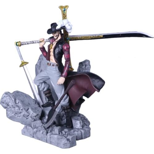 One Pieces The Battle Over The Dome Dracule Mihawk Anime Action Figure Model Figma Statue Collection Toy Desktop Decoration