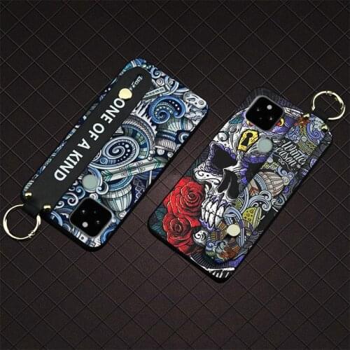 For Woman Kickstand Phone Case For Google Pixel 5 Dirt-resistant Wrist Strap New Silicone Original