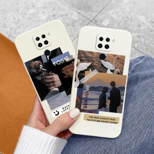 Couples Case For Xiaomi Redmi Note 10 10S 9T 9 8 7 Pro MAX Soft Liquid Silicone Phone Cover For Redmi 9 9A 9T K40 K30 K20 Pro