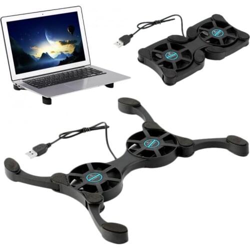 Octopus USB Cooling Pads Stand Base For 14.1 Notebook Laptop PC Foldable Dual Fan Portable Notebook Cooler Computer Accessories