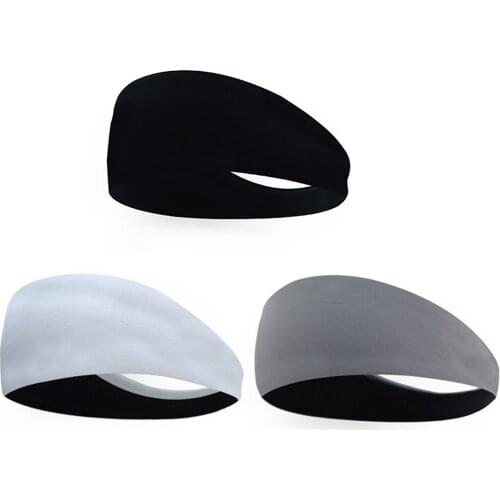 3PCS Mens Sports Headband Sweatproof Elastic Fitness Headband Workout Headband