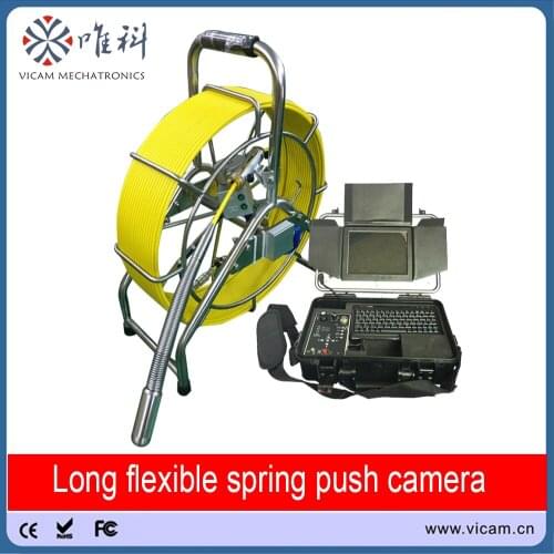Industrial borescope video inspection camera 60 meters pipeline detection devuce with 29mm flexible camera head and DVR box