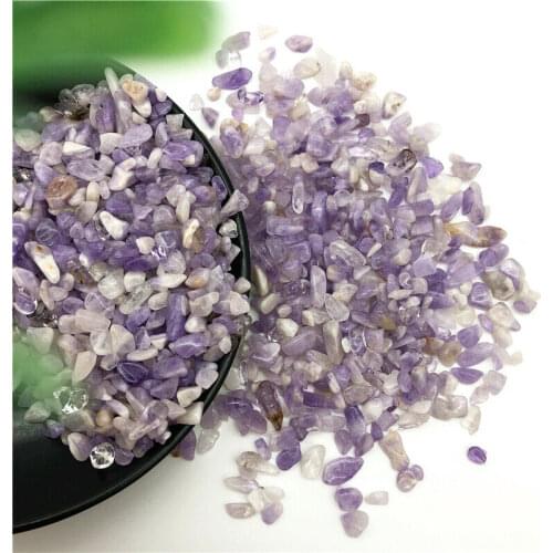 Drop Shipping50g 3 Size Natural Light Amethyst Tumbled Stone Purple Quartz Beautiful Healing Crystals Natural Stones And Crystal