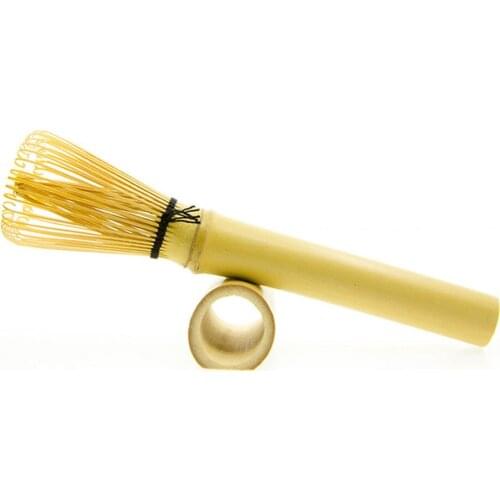 Handicraft Long-handle Matcha Whisk with Holder Natural Bamboo Japan Green Tea 100 Chasen Japanese Tea Ceremony Tools Giftset