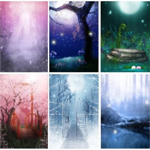 SHENGYONGBAO Art Fabric Dream Forest Castle Fairy Tale Children Photography Backdrops Prop Photo Background 2158 TTW-06