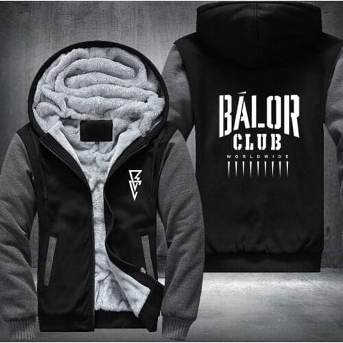 USA Plus EU American Size Balor Club Mens Womens Printing Pattern Thicken Fleece Zipper Hoodies SweatshirtsCoat Jacket