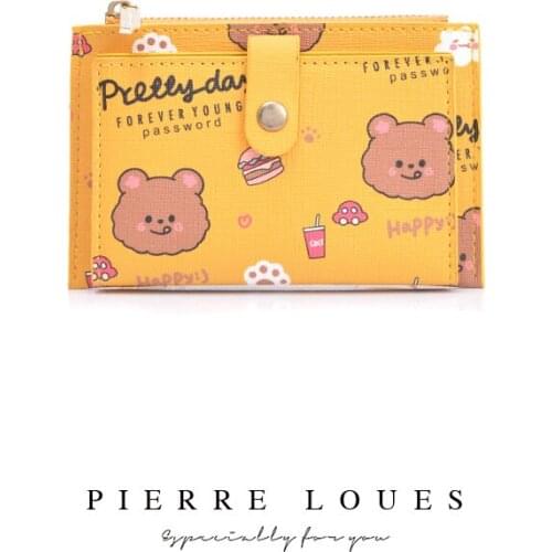 Ladies Cute High Qality PU Leather Animal Pattern Fashion Zipper Buckle Multifunctional Coin Purse