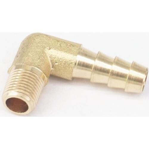 1/8" NPT Male x 5/16" Hose Barbed Tail Elbow Brass Fuel Fittings Connectors Adapters 229 PSI
