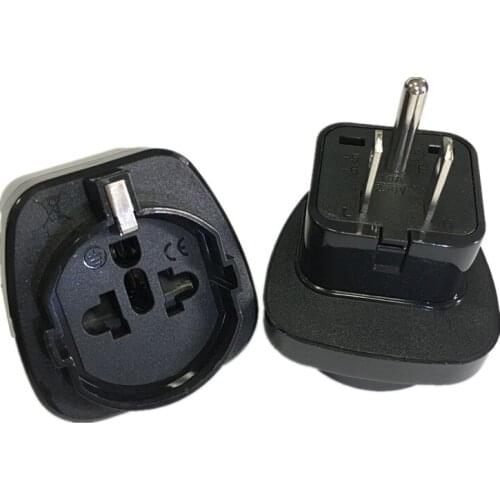 1PC black/white 3 pin American US socket adaptor Embedded Swiss Italy EU German USA american flat plug adapter converter plug