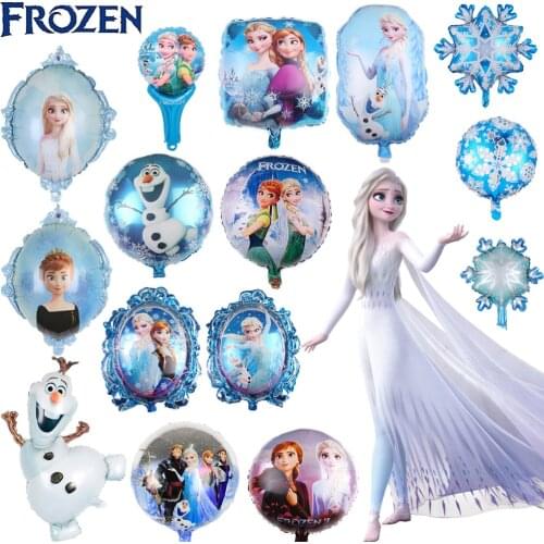 1pc Frozen Elsa Anna Princess Balloon Baby Shower Kids Birthday Party Decoration Double-sided balloon Aluminium Foil Balloons