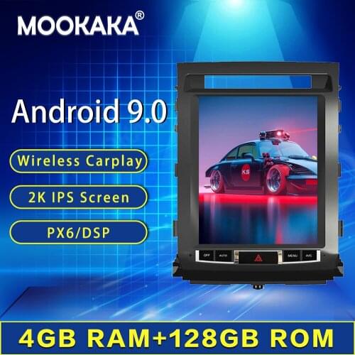 128G Tesla Screen For TOYOTA LAND CRUISER LC200 2008-2015 Android 9 Car Multimedia Player GPS Audio Radio Auto Stereo Head Unit