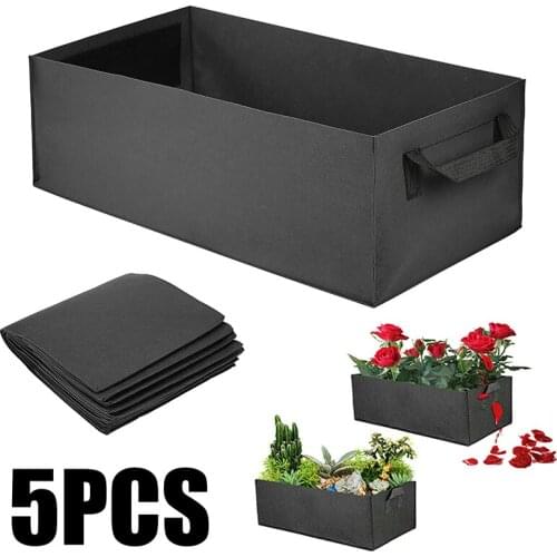 5Pcs Reusable Grow Bag Breathable Fabric Large Plant Bags For Balcony garden Home Gardening Vegetable Tomato Potato Plant Pot