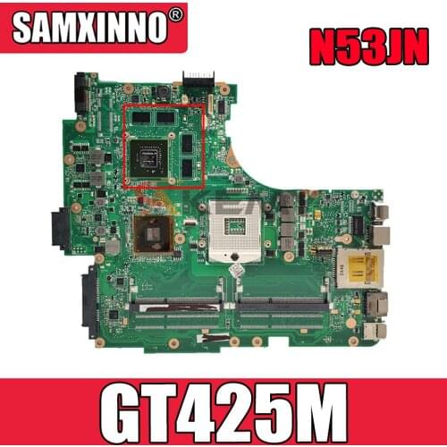 Akemy N53JF mainboard For Asus N53J N53JN N53JG N53JF N53JL laptop motherboard Test work 100% original W/ GT425M