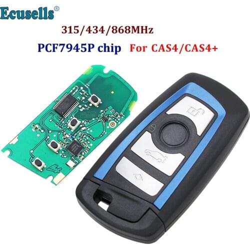 Keyless 4B Remote Key 315MHz YGOHUF5662,434MHz HUF5767,868 MHz HUF5661 For BMW 5 7 F Series X5 X6 F30 F31 740 CAS4 CAS4+ Blue