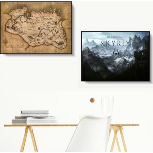 The Skyrim Elder Scrolls Game Canvas Art Painting Posters And Prints For Living Room Wall Picture Home Decor No Framed Quadro