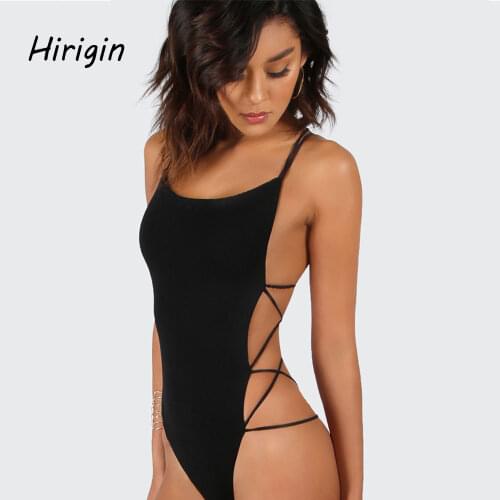 2020 Summer Women Sexy Bodysuit Spring Fashion Casual Backless Spaghetti Strap Black Bodysuit Body For Women Short Jumpsuit
