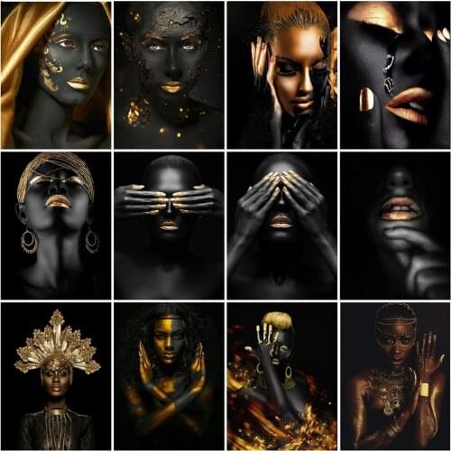 Beautiful Afria Girl painting By Numbers DIY Unframed Oil Paint For Adults Home Decoration Gift 40x50CM