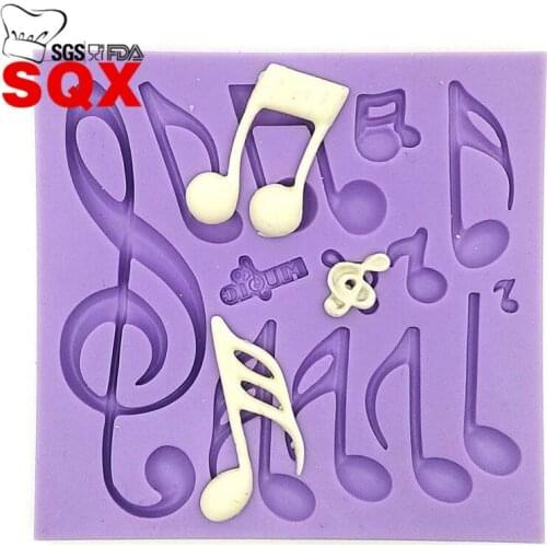 Beautifully Music Notes Shape Silicone Mold, For Fondant Cake Mold, Bakware Tools, Sugar Tool, kitchen accessories SQ15292