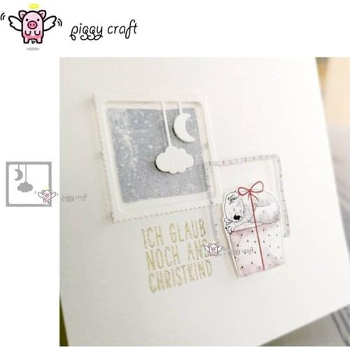 Piggy Craft metal cutting dies cut die mold Moon cloud chain frame Scrapbook paper craft album card punch knife art cutter die