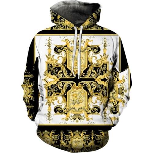 Fashion Mens Hoodies 3D Luxury Printed Sweatshirts European Palace Printed Unisex Casual Kids sweatshirt Oversized jacket