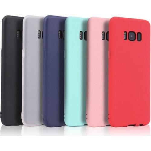 For Samsung Galaxy S8 S9 Plus S10 lite S7 edge A6 Plus A6S A7 A8 A8s A9 Star A9s 2018 Matte Candy colors Silicone Soft TPU case