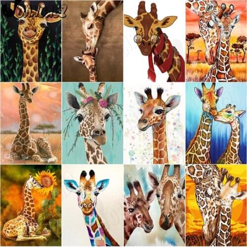 Cute Animal Diamond Painting Giraffe Mosaic Kit Abstract Cross Stitch Rhinestone Inlaid 5D Diy Handmade Gift Design Home Decor