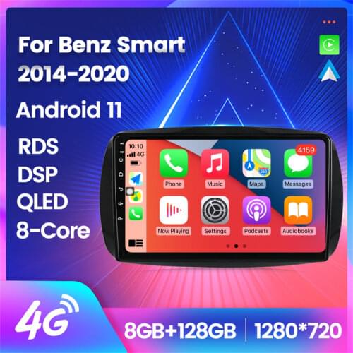 New Arrivals! Android Radio,CarPlay For Mercedes Smart 453,fortwo,forfour,2015-2018,9inch IPS Support 4G Internet Plug And Play