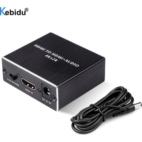 KEBIDU 4K x 2K Optical TOSLINK SPDIF + HDMI-compatible audio extractor + 3.5mm Stereo Audio Extractor Converter Audio Splitter